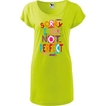 DOBRÝ TRIKO Dámské tričko/šaty Not perfect Velikost: 2XL, Barva: Limetková