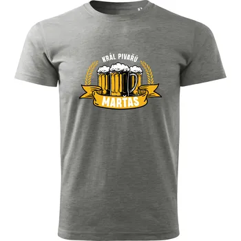 Pánské tričko Pánské tričko s vlastním jménem KRÁL PIVAŘŮ Barva: KHAKI ZELENÁ, Velikost: L