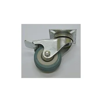 Pojezdové kolečko Satos Kolečko 100x26 otočné s brzdou/plotna šedá guma 55 kg