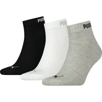 Pánské ponožky Pánské ponožky PUMA QUARTER-V 3P 88749804 GREY/WHITE/BLACK 39/42
