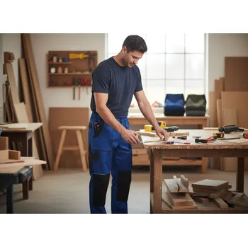 montérky CXS Kalhoty JOSEF CXS LUX pas, různé barvy VELIKOST 56/176 modrá/černá