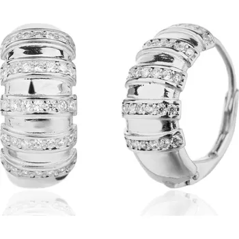 Náušnice Stříbrné náušnice se zirkony