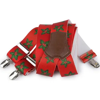 Kšandy Šle VÁNOČNÍ šíře 3,5 cm délka 120 cm - 4 červená