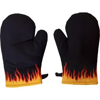 Chňapka Chňapka do kuchyně s plameny