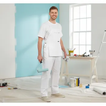 Gastro oděv Portwest Kalhoty WYLAM lacl pro malíře, bílá Velikost XS bílá