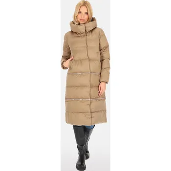 Dámská bunda Béžová dámská zimní bunda s nastavitelnou délkou BLH 220031 F - Beige Velikost: M