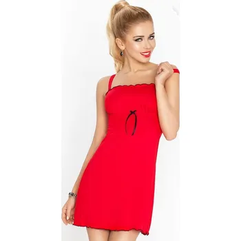 Dámské noční prádlo Noční košilka DKaren Gaja červená - XS