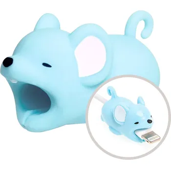 Datový kabel Ochrana / rozlišovač / dekorace na standardní nabíjecí kabel - silikon - myška