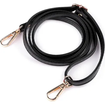 Koženkový popruh / ucho na kabelku s karabinami šíře 1 cm