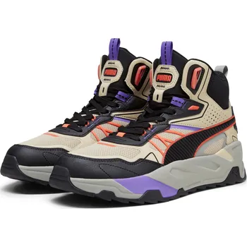 Dámské tenisky Boty PUMA TRINITY MID HYBRID 39232703 GRANOLA/BLACK/FIERY CORAL EU 44,5 (UK 10)