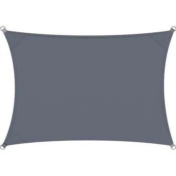Slunečník Stínící plachta proti slunci 2 x 4 m polyester | černo-šedá