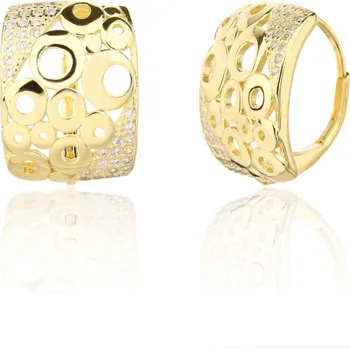 Náušnice Pozlacené stříbrné náušnice se zirkony