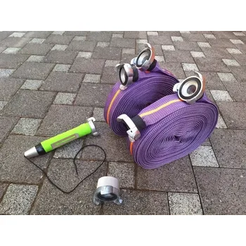 Příslušenství pro hasicí přístroj Sada - hadice LASER 21m, Rott TWIST spojky, proudnice - Violet