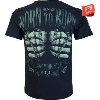 Yakuza Premium Selection Tričko Yakuza Premium 3915 - tmavě modré - Pain and Gain, Born to Burn Velikost: 4XL