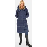 Tmavě modrá dámská zimní bunda s nastavitelnou délkou BLH 220031 F - Dark blue Velikost: XL