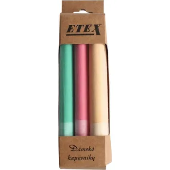 Látkový kapesník ETEX Dámské látkové kapesníky v malé krabičce L4 - 3 kusy
