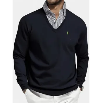 Pánský svetr Černý svetr Ralph Lauren - Velikost XL, Barva Černá M56453 710775902003