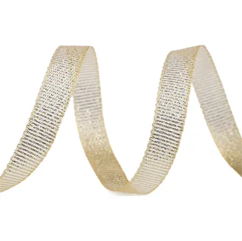 Stuha Brokátová stuha s lurexem šíře 10 mm