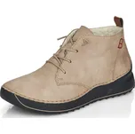 Dámská kotníková obuv Rieker 51510-60 béžová zateplená beránkem šedá 37