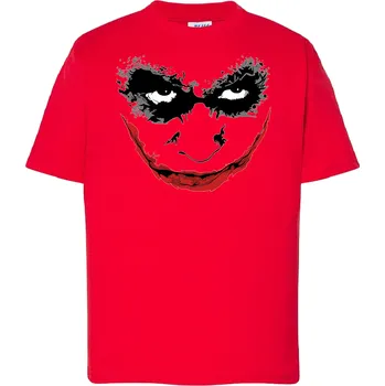 Dětská móda detske-levne-bavlnene-tricko-potisk-usmev-Joker Barva: Red - červená, Dětská bavlněná trička JHK: M