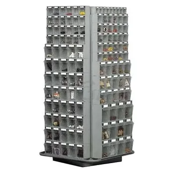 Dílenský regál Otočný stojan se 4 rámy včetně vyklápěcích nádob