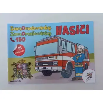 omalovánky Omalovánky se samolepkami - Hasiči