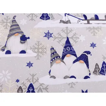Galanterie Vánoční bavlněná látka skřítek