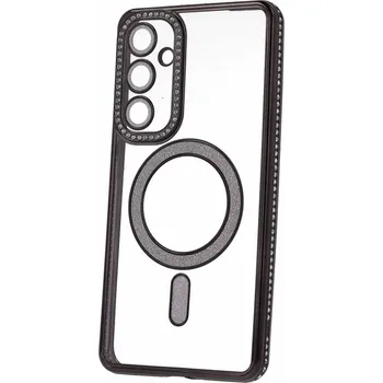 Pouzdro na mobilní telefon Zadní kryt Bling Magsafe pro Samsung Galaxy A35 5G černý