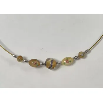 Náhrdelník Náhrdelník na lanku s vinutkami - béžová