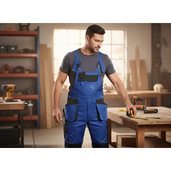 montérky CXS Kalhoty EMIL CXS LUX lacl, různé barvy Velikost 50 modrá/černá