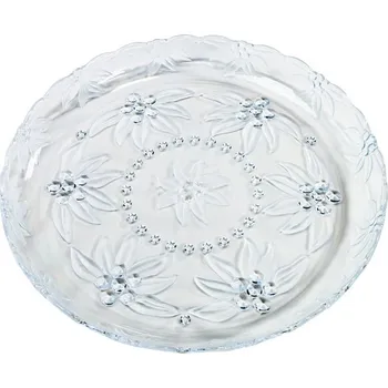 podnos d28cm KRYSTAL, brus, transp.plast
