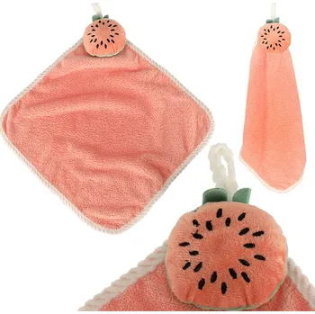 Dětský ručník do školky 30x30cm růžový meloun