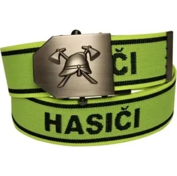 Opasek Pánský opasek HASIČI 3D s otvírákem v přezce neonový