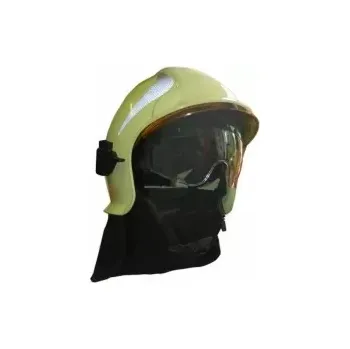 Zásahová přilba Kalisz Vulkan - čirý štít - žlutozelená