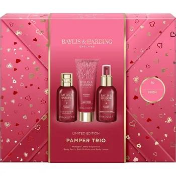 Kosmetická sada Baylis&Harding Midnight Cherry, dárková sada Pamper Trio, 3dílná BH25MCLUXSML3PC