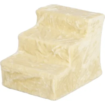 Pelíšek pro psa Schody pro domácí mazlíčky, plyšový vzhled | béžové