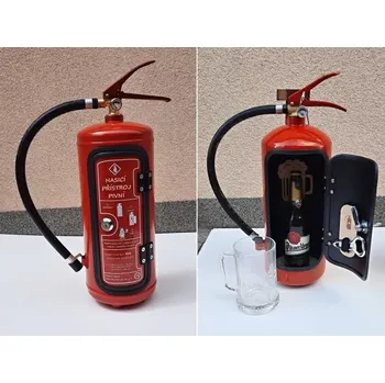 Bar - hasicí přístroj pivní se skleněným korbelem