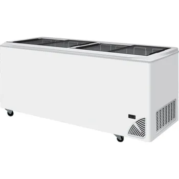 Mraznička Pultová mraznička prosklené rovné víko Byfal ARO 701/2 Grey Edge