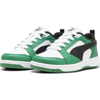 Chlapecké tenisky Dětské boty PUMA REBOUND V6 LO PS 39383405 PUMA WHITE/PUMA BLACK/GREEN 29