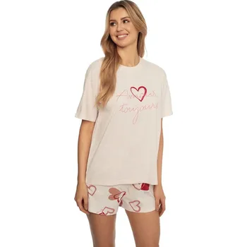 Dámské pyžamo Dámské pyžamo 41309 Amour pink - L