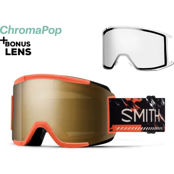 Snowboardové brýle Smith Squad cinder chop up | cp sun black gold mir+clear 2026 - Odesíláme do 24 hodin