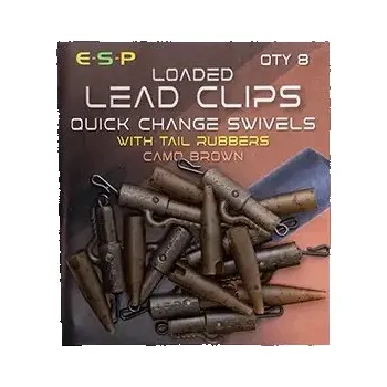 ESP Loaded Lead Clip - Quick Change Swivel Camo Brown