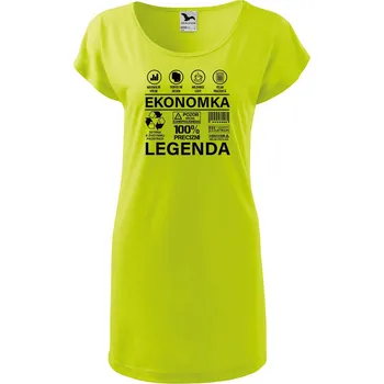 Dámské oblečení DOBRÝ TRIKO Dámské tričko/šaty Ekonomka legenda Velikost: XL, Barva: Limetková