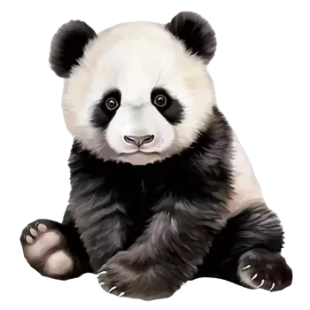 Nažehlovací obrázek - sedící panda (dva rozměry), Velikost: Malá