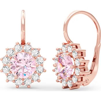 Náušnice Couple, Elegantní náušnice Dion, růžové zlato s&nbsp;růžovým zirkonem, 585-66-3-0230.4C00.0.00.108.08