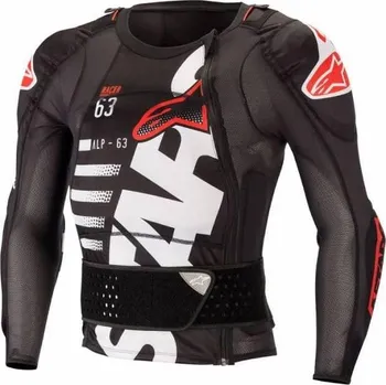 Motocyklový chránič hrudi a pátěře Chránič těla SEQUENCE PROTECTION 2021, dlouhý rukáv, ALPINESTARS (černá/bílá/červená) 2XL