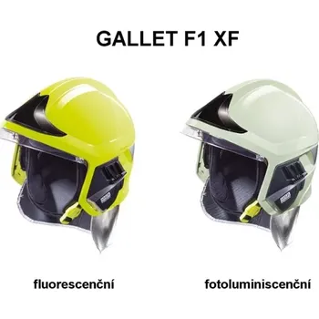 Pracovní přilba Přilba GALLET F1 XF se zlatým štítem a zátylníkem - M, fluorescenční