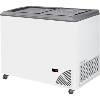 Mraznička Pultová mraznička prosklené rovné víko Byfal ARO 301/2 Grey Edge