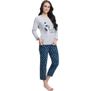 Dámské pyžamo Dámské pyžamo 612 grey plus - 4XL