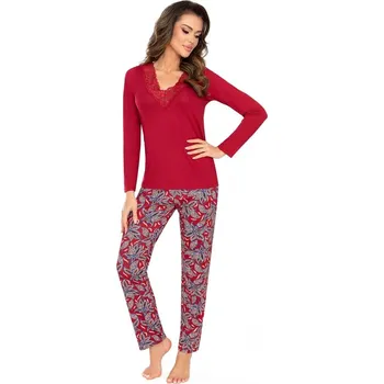 Dámské pyžamo Dámské pyžamo Rita wine - XXL